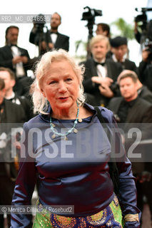 Agnes B. al Palais des Festivals per la cerimonia di chiusura della 69esima edizione del festival del Cinema di cannes, maggio 2016. Agnes B. attends the Closing Ceremony of the 69th annual Cannes Film Festival at the Palais des Festivals on May 22, 2016 in Cannes. ©Monica Cillario/Rosebud2