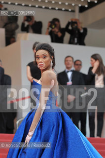 La modella canadese Winnie Harlow alla prima di Loveless (Nelyubov) durante il 70° festival del Cinema di cannes; Cannes, 18 maggio 2017. Winnie Harlow attends the Loveless (Nelyubov) screening during the 70th annual Cannes Film Festival at Palais des Festivals on May 18, 2017 in Cannes, France. ©Monica Cillario/Rosebud2