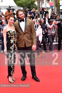 T.J. Miller e sua moglie, lattrice americana Kate Gorney, alla premier di Wonderstruck durante il 70° FEstival del Cinema di Canne; Cannes, 18 maggio 2017. T.J. Miller and his wife Kate Gorney attend the Wonderstruck  screening during the 70th annual Cannes Film Festival at Palais des Festivals on May 18, 2017 in Cannes, France. ©Monica Cillario/Rosebud2