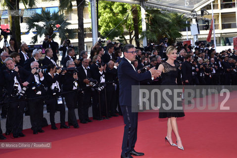 Jasmine Trinca e Sergio Castellitto sul red carpet del 70° Festival del Cinema di Cannes per la premier del film Based on a True Story (DApres une Histoire Vraie), Cannes, 27 maggio 2017.  Italian actress Italian actress Jasmine Trinca and Italian actor Sergio Castellitto arrive on May 27, 2017 for the screening of the film Based on a True Story (DApres une Histoire Vraie) at the 70th edition of the Cannes Film Festival in Cannes, southern France ©Monica Cillario/Rosebud2