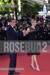 Jasmine Trinca e Sergio Castellitto sul red carpet del 70° Festival del Cinema di Cannes per la premier del film Based on a True Story (DApres une Histoire Vraie), Cannes, 27 maggio 2017. Italian actress Italian actress Jasmine Trinca and Italian actor Sergio Castellitto arrive on May 27, 2017 for the screening of the film Based on a True Story (DApres une Histoire Vraie) at the 70th edition of the Cannes Film Festival in Cannes, southern France ©Monica Cillario/Rosebud2