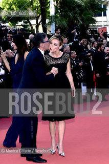 Jasmine Trinca e Sergio Castellitto sul red carpet del 70° Festival del Cinema di Cannes per la premier del film Based on a True Story (DApres une Histoire Vraie), Cannes, 27 maggio 2017. Italian actress Italian actress Jasmine Trinca and Italian actor Sergio Castellitto arrive on May 27, 2017 for the screening of the film Based on a True Story (DApres une Histoire Vraie) at the 70th edition of the Cannes Film Festival in Cannes, southern France ©Monica Cillario/Rosebud2