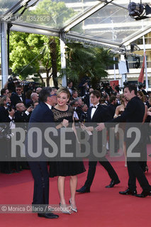 Jasmine Trinca e Sergio Castellitto sul red carpet del 70° Festival del Cinema di Cannes per la premier del film Based on a True Story (DApres une Histoire Vraie), Cannes, 27 maggio 2017. Italian actress Italian actress Jasmine Trinca and Italian actor Sergio Castellitto arrive on May 27, 2017 for the screening of the film Based on a True Story (DApres une Histoire Vraie) at the 70th edition of the Cannes Film Festival in Cannes, southern France ©Monica Cillario/Rosebud2