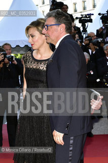 Jasmine Trinca e Sergio Castellitto sul red carpet del 70° Festival del Cinema di Cannes per la premier del film Based on a True Story (DApres une Histoire Vraie), Cannes, 27 maggio 2017. Italian actress Italian actress Jasmine Trinca and Italian actor Sergio Castellitto arrive on May 27, 2017 for the screening of the film Based on a True Story (DApres une Histoire Vraie) at the 70th edition of the Cannes Film Festival in Cannes, southern France ©Monica Cillario/Rosebud2