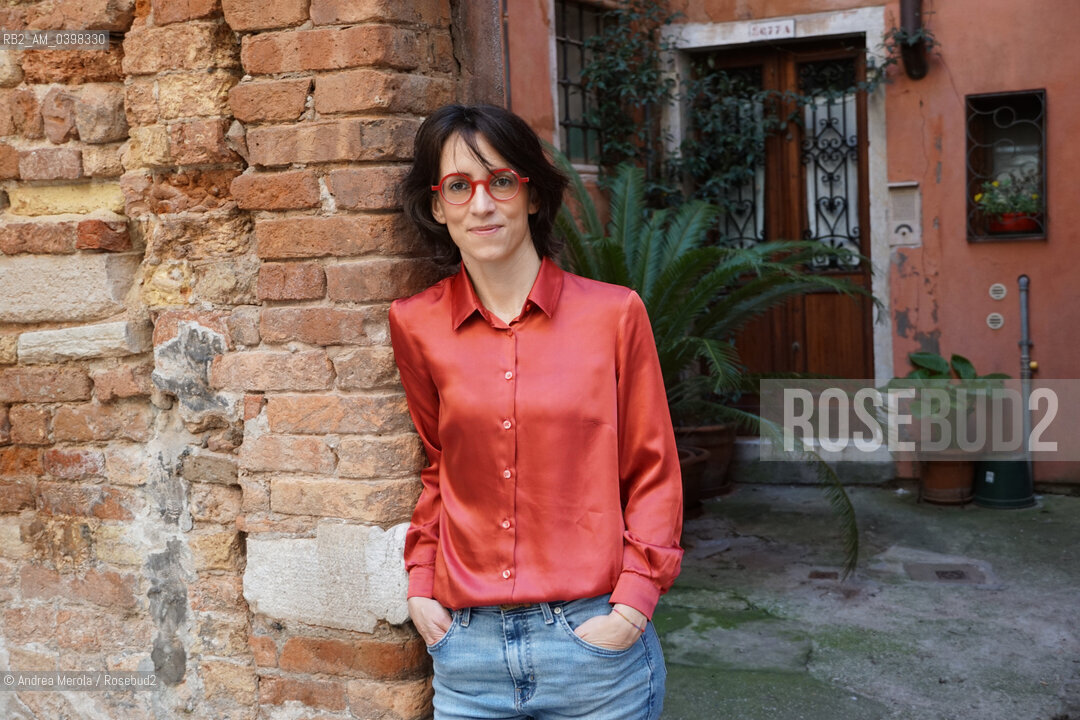 La scrittrice italiana Federica Manzon al festival letterario “ Incroci di Civiltà “, Venezia 12 aprile 2024. ©Andrea Merola/Rosebud2