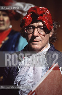 Venice february 1982. RENè CLEMENCIC, austrian composer, conductor, renowned soloist on old instruments. ©Andrea Merola/Rosebud2