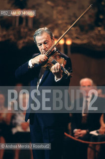 Venice september 1985. NATHAN MILSTEIN, russian/Us violinist. ©Andrea Merola/Rosebud2