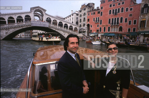 Venice 12 may 1992. RICCARDO MUTI, italian conductor, and his wife CRISTINA. ©Andrea Merola/Rosebud2