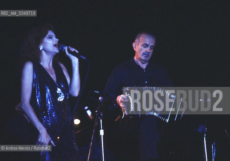 Venice 30 june 1990. ASTOR PIAZZOLLA, argentine tango composer, bandoneon player and arranger, and Milva, italian singer. ©Andrea Merola/Rosebud2