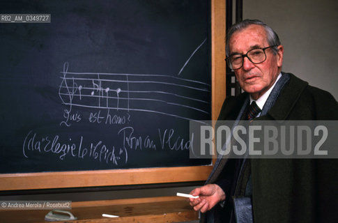 Venice 21 february 1997. ROMAN VLAD, romanian/italian composer. ©Andrea Merola/Rosebud2