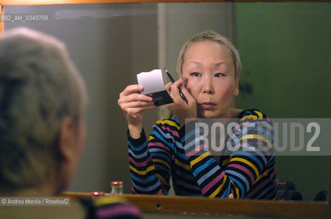 Venice 14 march 2002. Sainkho Namtchylak, russian folk singer from Tuva. ©Andrea Merola/Rosebud2