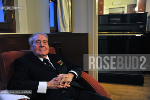 Venice 18 september 2012. Aldo Ciccolini, italian pianist. ©Andrea Merola/Rosebud2