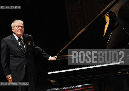 Venice 18 september 2012. Aldo Ciccolini, italian pianist. ©Andrea Merola/Rosebud2