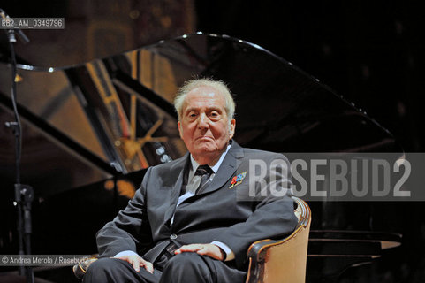 Venice 18 september 2012. Aldo Ciccolini, italian pianist. ©Andrea Merola/Rosebud2