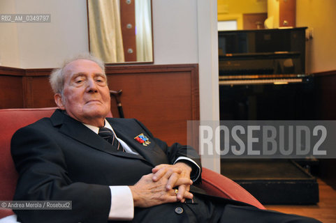 Venice 18 september 2012. Aldo Ciccolini, italian pianist. ©Andrea Merola/Rosebud2