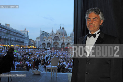 Venice 01 july 2009. Andrea Boccelli, italian opera tenor singer. ©Andrea Merola/Rosebud2