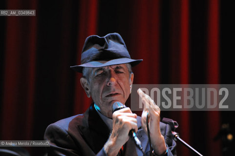 Venice 03 august 2009. LEONARD COHEN, canadian poet, song-writer and music composer. ©Andrea Merola/Rosebud2