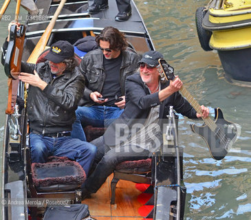 Venice 27 april 2012. Roger Glover (R), british bassist, songwriter, and record producer, and italian guitar player Tolo Marton (L). ©Andrea Merola/Rosebud2