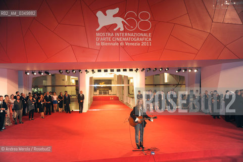 Patti Smith, Us singer-songwriter, poet, and visual artist during her performance on red carpet of the Movie Palace in Venice 04 september 2011, at the 68th International Film Festival. ©Andrea Merola/Rosebud2