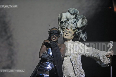 Venice 13 february 2010. Grace Jones, Jamaican singer, songwriter, lyricist, supermodel, record producer, and actress. ©Andrea Merola/Rosebud2