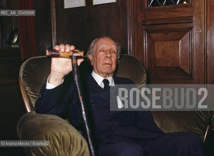 11/11/1982 VENEZIA. Jorge Luis Borges, argentinian writer. ©Andrea Merola/Rosebud2