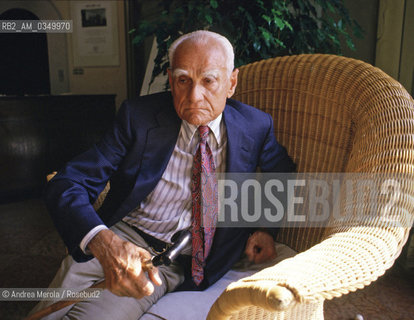 07/09/1988 VENEZIA. Alberto Moravia, italian writer. ©Andrea Merola/Rosebud2