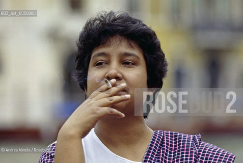 10/06/1995 Venezia. Taslima Nasreen, bangladeshi writer. ©Andrea Merola/Rosebud2