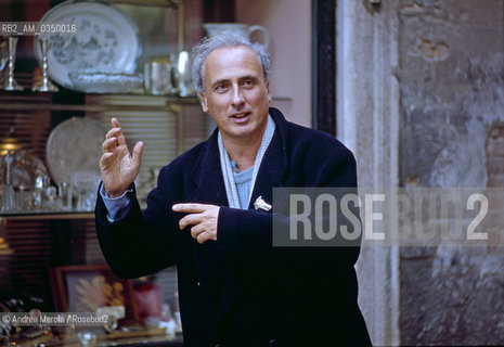 Venice november 1994. Stefano Benni, italian writer. ©Andrea Merola/Rosebud2