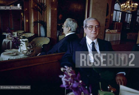 Venice june 1995. Virgilio Scapin, italian writer. ©Andrea Merola/Rosebud2