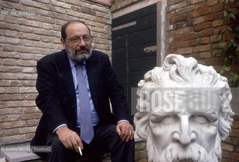 Venice 30/04/1995. Umberto Eco, italian semiotician, writer and journalist. ©Andrea Merola/Rosebud2