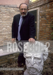 Venice 30/04/1995. Umberto Eco, italian semiotician, writer and journalist. ©Andrea Merola/Rosebud2