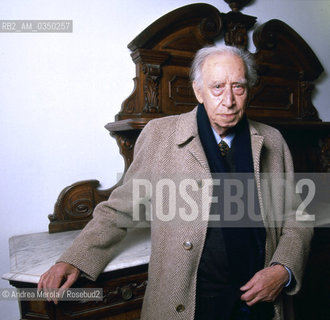 Venice 14/12/1998. Mario Luzi, italian poet. ©Andrea Merola/Rosebud2