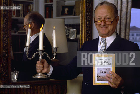 Venice april 1986. Arrigo Cipriani, italian innkeeper and writer. ©Andrea Merola/Rosebud2