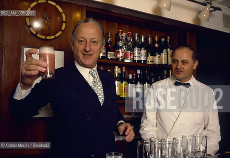 Venice april 1986. Arrigo Cipriani, italian innkeeper and writer. ©Andrea Merola/Rosebud2