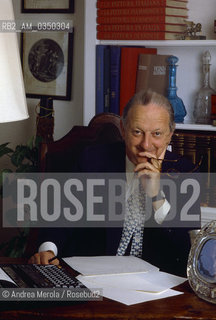 Venice april 1986. Arrigo Cipriani, italian innkeeper and writer. ©Andrea Merola/Rosebud2