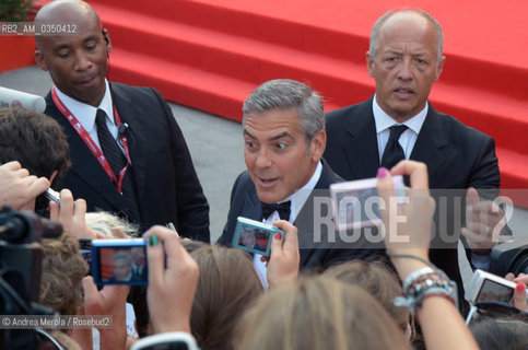 US actor and director George Clooney attends at the premiere of Le Idi di Marzo at the Lido in Venice 31 August 2011 to the 68th international film festival of Venice. Clooney will promote the film in the official competition “The Ides of March”. “The Ides of March” by  US director George Clooney, will open 31 August the 68th edition of the festival running  31 August to 10 September. ©Andrea Merola/Rosebud2