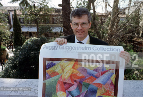 Philip Rylands, direttore Peggy Guggenheim Museum Ve, Venezia 27 marzo 1996..Us artistic curator and director of Peggy Guggenheim Museum in Venice Philip Rylands, march 27, Venice 1996. ©Andrea Merola/Rosebud2