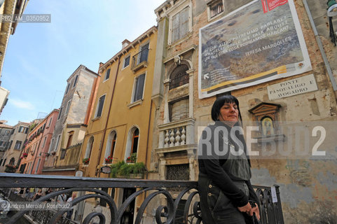 Teresa Margolles, artista concettuale, posa a Venezia, 8 giugno 2009..Mexican conceptual artist Teresa Margolles poses in Venice, june 08, 2009. ©Andrea Merola/Rosebud2