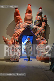 Panoramica su Grotta Profunda, Approfundita, opera dellartista francese Pauline Curnier, presentata alle Corderie dellArsenale, per la 57° Biennale Arte, Venezia 9 maggio 2017..A view of Grotta Profunda, Approfundita, artistic work by french artist Pauline Curnier, Corderie Arsenale, 57°th Biennale Arte, may 09, Venice 2017. ©Andrea Merola/Rosebud2