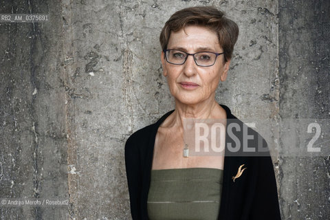 La scrittrice italiana Marta Morazzoni, Venezia, 15 settembre 2018..Marta Morazzoni è la vincitrice del premio alla carriera Premio Fondazione Campiello 56° edizione. .The Italian writer Marta Morazzoni, Venice, 15 september 2018..Marta Morazzoni is the winner of the lifetime achievement award Campiello Foundation Prize 56th edition. ©Andrea Merola/Rosebud2