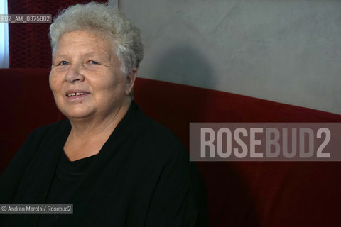 La scrittrice italiana Roberta De Falco posa in una pausa degli incontri letterari di PordenoneLegge, 19 settembre 2018. ©Andrea Merola/Rosebud2