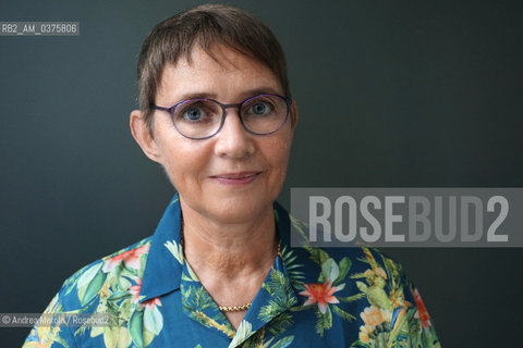 La scrittrice italiana Susanna Tamaro posa in una pausa degli incontri letterari di PordenoneLegge, 19 settembre 2018. ©Andrea Merola/Rosebud2