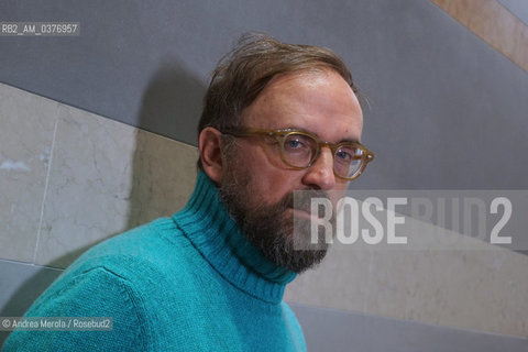 Il saggista e storyteller italiano Luca Scarlini a Venezia, per un ciclo di conferenze sul giovane Tintoretto, Gallerie dell’Accademia, Venezia 30 novembre 2018. ©Andrea Merola/Rosebud2