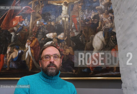 Il saggista e storyteller italiano Luca Scarlini a Venezia, per un ciclo di conferenze sul giovane Tintoretto, Gallerie dell’Accademia, Venezia 30 novembre 2018. ©Andrea Merola/Rosebud2