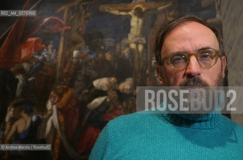 Il saggista e storyteller italiano Luca Scarlini a Venezia, per un ciclo di conferenze sul giovane Tintoretto, Gallerie dell’Accademia, Venezia 30 novembre 2018. ©Andrea Merola/Rosebud2