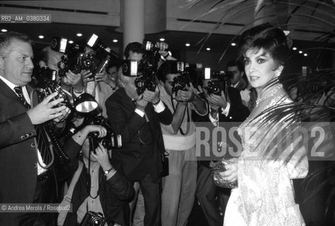 L’attrice italiana Gina Lollobrigida alla 41° edizione della Mostra del Cinema di Venezia, la sera del 7 settembre 1984. ©Andrea Merola/Rosebud2