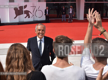 Il direttore della 76° edizione della Mostra Internazionale d’Arte Cinematografica di Venezia Alberto Barbera, 29 agosto 2019. ©Andrea Merola/Rosebud2