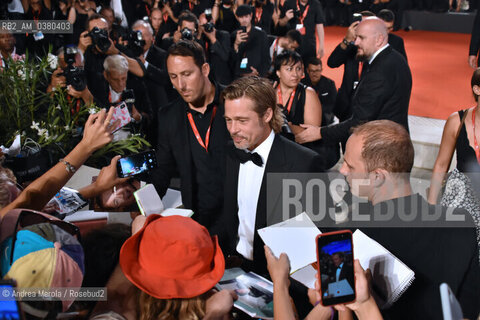 L’attore statunitense Brad Pitt alla 76° edizione della Mostra Internazionale d’Arte Cinematografica di Venezia, protagonista nel film “Ad Astra” del regista James Gray, 29 agosto 2019. ©Andrea Merola/Rosebud2