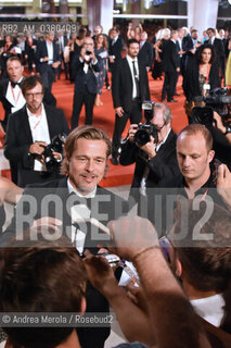 L’attore statunitense Brad Pitt alla 76° edizione della Mostra Internazionale d’Arte Cinematografica di Venezia, protagonista nel film “Ad Astra” del regista James Gray, 29 agosto 2019. ©Andrea Merola/Rosebud2