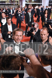 L’attore statunitense Brad Pitt alla 76° edizione della Mostra Internazionale d’Arte Cinematografica di Venezia, protagonista nel film “Ad Astra” del regista James Gray, 29 agosto 2019. ©Andrea Merola/Rosebud2